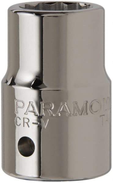 Paramount - 3/4", 3/4" Drive, Standard Hand Socket - 12 Points, 2" OAL, Chrome Finish - Makers Industrial Supply