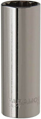 Paramount - 5/8", 3/8" Drive, Deep Hand Socket - 12 Points, 2-1/2" OAL, Steel, Chrome Finish - Makers Industrial Supply