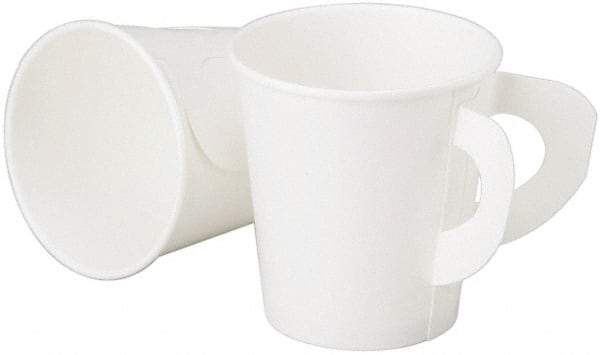 Ability One - 6 oz Paper Hot Cup with Handle - White - Makers Industrial Supply