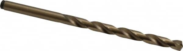 Precision Twist Drill - #5 135° Cobalt Jobber Drill - Oxide/Gold Finish, Right Hand Cut, Spiral Flute, Straight Shank, 3-3/4" OAL, Split Point - Makers Industrial Supply