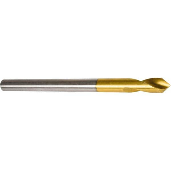 Precision Twist Drill - 1/4" Body Diam, 90°, 6" OAL, High Speed Steel Spotting Drill - Makers Industrial Supply