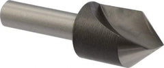 Precision Twist Drill - 3/4" Head Diam, 3/8" Shank Diam, 1 Flute 82° High Speed Steel Countersink - Bright Finish, 2-13/32" OAL, Single End, Straight Shank, Right Hand Cut - Makers Industrial Supply