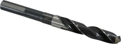 Precision Twist Drill - 37/64" Drill, 118° Point, High Speed Steel Silver Deming & Reduced Shank Drill Bit - Bright Finish, 6" OAL, Flats on Shank, 3" Flute Length, Right Hand Cut, Standard Point, Spiral Flute, Regular Spiral - Makers Industrial Supply