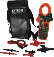 Extech - EX840, CAT IV, Digital True RMS Auto Ranging Clamp Meter with 1.7" Clamp On Jaws - 1000 VAC/VDC, 1000 AC/DC Amps, Measures Voltage, Capacitance, Continuity, Frequency, Resistance, Temperature - Makers Industrial Supply