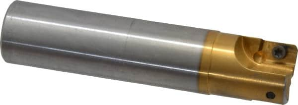 Superbee - 0.07 to 0.13 Inch Cutting Radius, 1 Inch Cutter Diameter, 2 Style EM15 Inserts, 1 Inch Shank Diameter, Indexable Convex Radius Cutter - 4.5 Inch Overall Length - Makers Industrial Supply