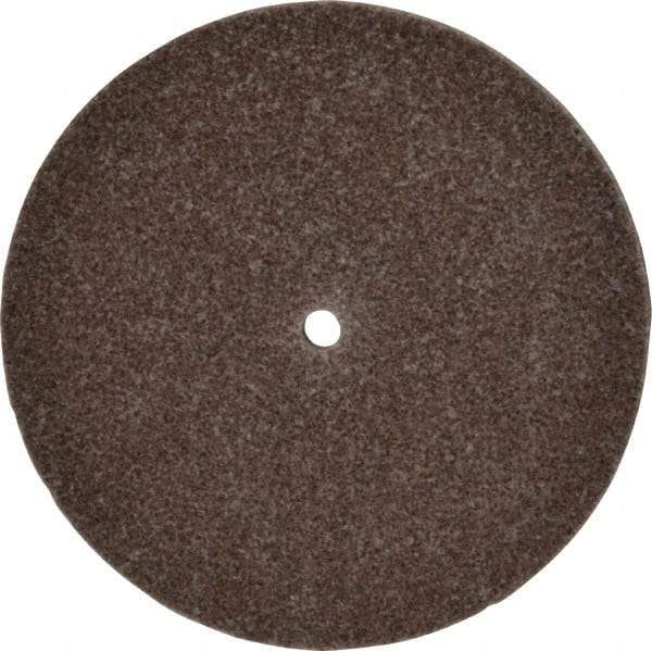 3M - 4" Diam, 1/4" Face Width, 1/4" Center Hole, Medium Grade, Aluminum Oxide Deburring Wheel - Unitized, Hard Density 7 Grade, 12,100 RPM - Makers Industrial Supply