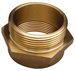 EVER-TITE Coupling Products - 1 MNPT x 1 MNST Hydrant Hex Nipple - Brass - Makers Industrial Supply