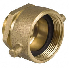 EVER-TITE Coupling Products - 2-1/2 FNST x 2-1/2 MNPT Hydrant Swivel Adapter - Brass - Makers Industrial Supply