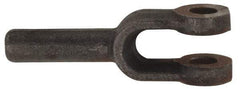 Value Collection - 1-1/8" Yoke Width, Carbon Steel, Plain Yoke - 1/2" Hole Diam, 1-1/8" Hole Center to Neck, 15/16" Yoke Arm Height, 1/2" Neck Diam, 5-3/8" Neck Length, 6-1/2" OAL - Makers Industrial Supply