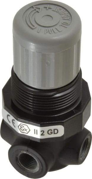 Norgren - 1/8" NPT Relief Valve - 0.7 CV Rate, 21 CFM, 100 Max psi, Knob Adjustment Actuator - Makers Industrial Supply