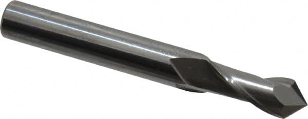 Melin Tool - 8mm Diam, 20mm LOC, 2 Flute, 90° Point Angle, Solid Carbide Drill Mill - Uncoated, 2-1/2" OAL, 8mm Shank Diam - Makers Industrial Supply