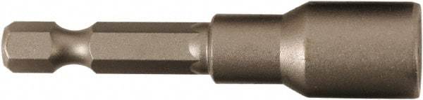 Wiha - 8mm Magnetic Nutsetter - 1/4" Hex Drive, 2-1/8" OAL - Makers Industrial Supply