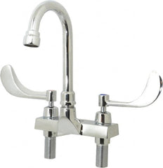 Speakman - Wrist Blade Handle, Centerset Bathroom Faucet - Two Handle, Internal Drain, Gooseneck Spout - Makers Industrial Supply