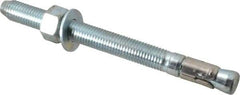 Powers Fasteners - 3/4" Diam, 3/4" Drill, 8-1/2" OAL, 2-3/4" Min Embedment Wedge Expansion Concrete Anchor - Stainless Steel (Clip)/Steel (Body), Zinc-Plated Finish, Hex Nut Head, Hex Drive, 6-1/4" Thread Length - Makers Industrial Supply