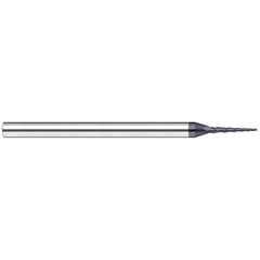 Harvey Tool - 5° per Side 1/8" Small End Diam 1-1/4" LOC 3-Flute Solid Carbide Tapered Square End Mill - Exact Industrial Supply