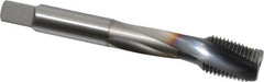 OSG - 1/2-20 UNF 3 Flute 3B Modified Bottoming Spiral Flute Tap - Powdered Metal, TiCN Finish, 3-3/8" OAL, Right Hand Flute, Right Hand Thread, H3, Series EXOTAP - Makers Industrial Supply