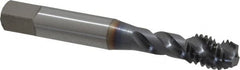 OSG - 3/8-16 UNC 3 Flute 2B Modified Bottoming Spiral Flute Tap - Vanadium High Speed Steel, TiCN Finish, 2-15/16" OAL, Right Hand Flute, Right Hand Thread, H5, Series EXOTAP VA3 - Makers Industrial Supply