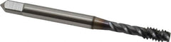 OSG - #10-24 UNC 3 Flute Modified Bottoming Spiral Flute Tap - Vanadium High Speed Steel, TiCN Finish, 2-3/8" OAL, Right Hand Flute, Right Hand Thread, H2, Series EXOTAP VA3 - Makers Industrial Supply