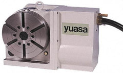 Yuasa - 1 Spindle, 50 Max RPM, 8.66" Table Diam, 1.36 hp, Horizontal & Vertical CNC Rotary Indexing Table - 120 kg (260 Lb) Max Horiz Load, 160.02mm Centerline Height - Makers Industrial Supply