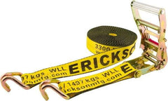 Erickson Manufacturing - 40' Long x 2" Wide, 10,000 Lb Basket Capacity, Polyester & Steel Web Sling - Yellow - Makers Industrial Supply