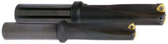 Kyocera - 7-1/2" Max Drill Depth, 3xD, 2-1/2" Diam, Indexable Insert Drill - 4 Inserts, 2" Shank Diam, Whistle Notch Shank - Makers Industrial Supply