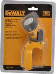 DeWALT - 12 Volts, 130 Lumens, Cordless Work Light - Yellow/Black, 12V Lithium-Ion - Makers Industrial Supply