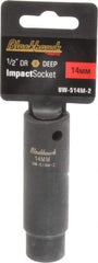 Blackhawk by Proto - 1/2" Drive 14mm Deep Impact Socket - 6 Points, 3-5/16" OAL - Makers Industrial Supply