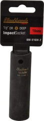 Blackhawk by Proto - 1/2" Drive 16mm Deep Impact Socket - 6 Points, 3-5/16" OAL - Makers Industrial Supply