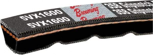 Browning - Section 5VX, 5/8" Wide, 118" Outside Length, Gripnotch V-Belt - Rubber Compound, 358 Gripnotch, No. 5VX1180 - Makers Industrial Supply