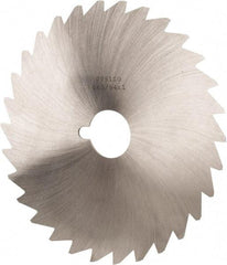 Made in USA - 6" Diam x 3/64" Blade Thickness x 1" Arbor Hole Diam, 50 Tooth Slitting and Slotting Saw - Arbor Connection, Right Hand, Uncoated, High Speed Steel, Concave Ground, Contains Keyway - Makers Industrial Supply