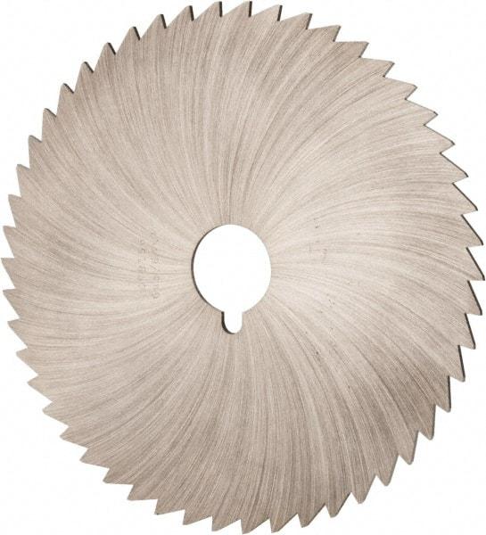 Made in USA - 6" Diam x 5/64" Blade Thickness x 1" Arbor Hole Diam, 42 Tooth Slitting and Slotting Saw - Arbor Connection, Right Hand, Uncoated, High Speed Steel, Concave Ground - Makers Industrial Supply