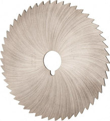 Made in USA - 6" Diam x 5/64" Blade Thickness x 1" Arbor Hole Diam, 42 Tooth Slitting and Slotting Saw - Arbor Connection, Right Hand, Uncoated, High Speed Steel, Concave Ground - Makers Industrial Supply