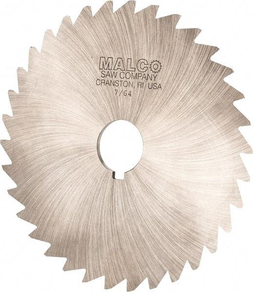 Made in USA - 6" Diam x 7/64" Blade Thickness x 1" Arbor Hole Diam, 50 Tooth Slitting and Slotting Saw - Arbor Connection, Right Hand, Uncoated, High Speed Steel, Concave Ground, Contains Keyway - Makers Industrial Supply