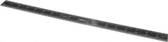 SPI - 18" Long, 1/64, 1/32" and 0.5, 1mm Graduation, Rigid Steel Rule - English/Metric Graduation Style, 1-1/8" Wide, Black, Black Chrome Finish - Makers Industrial Supply