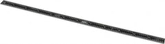 SPI - 12" Long, 1/64, 1/50, 1/32, 1/10" Graduation, Flexible Steel Rule - 3R Graduation Style, 1/2" Wide, Black, Black Chrome Finish - Makers Industrial Supply