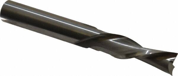 Onsrud - 3/8" Cutting Diam x 1-1/4" Length of Cut, 2 Flute, Downcut Spiral Router Bit - Uncoated, Right Hand Cut, Solid Carbide, 3" OAL x 3/8" Shank Diam, Double Edge, 30° Helix Angle - Makers Industrial Supply