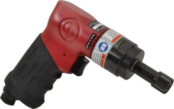 Chicago Pneumatic - 1/4" Bit Holder, 2,200 RPM, Pistol Grip Handle Air Screwdriver - 124 In/Lb Torque, 1/4 NPT Inlet, 2.5 CFM - Makers Industrial Supply