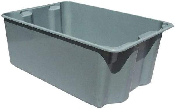 MFG Tray - 500 Lb Load Capacity Gray Fiberglass Tote Container - Stacking, Nesting, 27-1/2" Long x 20" Wide x 14.1" High - Makers Industrial Supply