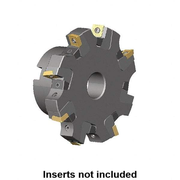 Kennametal - Shell Mount Connection, 0.551" Cutting Width, 1.2563" Depth of Cut, 125mm Cutter Diam, 1.2598" Hole Diam, 8 Tooth Indexable Slotting Cutter - KSSM Toolholder, SP.T 10T3.. Insert, Neutral Cutting Direction - Makers Industrial Supply