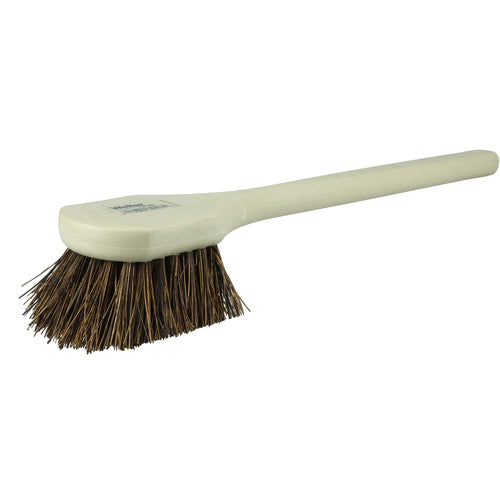 20″ Utility Scrub Brush, Palmyra Fill, Long Handle, Foam Block - Makers Industrial Supply