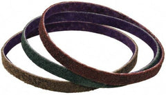 3M - 1/4" Wide x 24" OAL, Aluminum Oxide Abrasive Belt - Aluminum Oxide, Medium, Nonwoven, Series DF-BL - Makers Industrial Supply