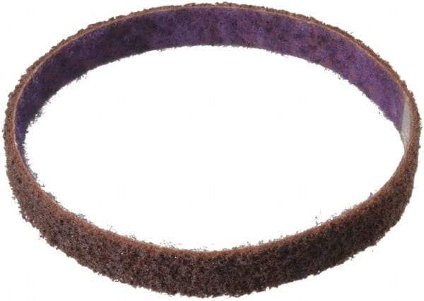 3M - 1/2" Wide x 12" OAL, Aluminum Oxide Abrasive Belt - Aluminum Oxide, Medium, Nonwoven, Series DF-BL - Makers Industrial Supply