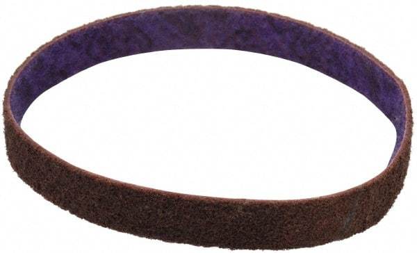 3M - 3/4" Wide x 18" OAL, Aluminum Oxide Abrasive Belt - Aluminum Oxide, Medium, Nonwoven, Series DF-BL - Makers Industrial Supply