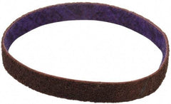 3M - 3/4" Wide x 18" OAL, Aluminum Oxide Abrasive Belt - Aluminum Oxide, Medium, Nonwoven, Series DF-BL - Makers Industrial Supply