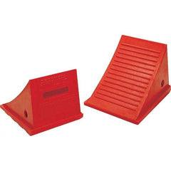 Checkers - 1 2-Piece 9" Wide x 8-1/4" High x 11-1/2" Deep Polyurethane Wheel Chock - Makers Industrial Supply