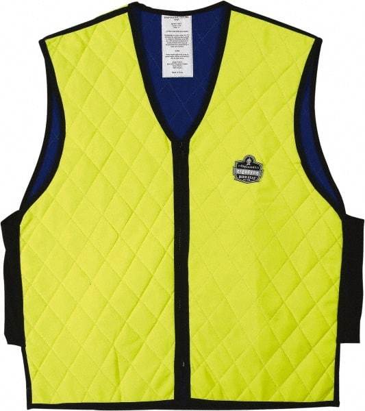 Ergodyne - Size 2XL, Lime Cooling Vest - 46 to 50" Chest, Zipper Front, Nylon - Makers Industrial Supply