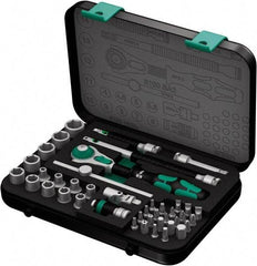 Wera - 42 Piece 1/4" Drive Socket & Bit Set - Comes in Molded Steel Case with High Density Foam Insert - Makers Industrial Supply