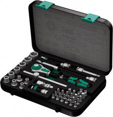 Wera - 41 Piece 1/4" Drive Socket & Bit Set - Comes in Molded Steel Case with High Density Foam Insert - Makers Industrial Supply