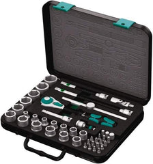 Wera - 43 Piece 3/8" Drive Socket & Bit Set - Comes in Molded Steel Case with High Density Foam Insert - Makers Industrial Supply