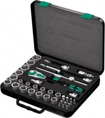 Wera - 38 Piece 1/2" Drive Socket & Bit Set - Comes in Molded Steel Case with High Density Foam Insert - Makers Industrial Supply